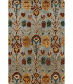 Chandra RUPEC RUP-39608 5 ft. X 7 ft. 6 in. Rect. Rug - Blue, Brown, Gold, Grey, Green