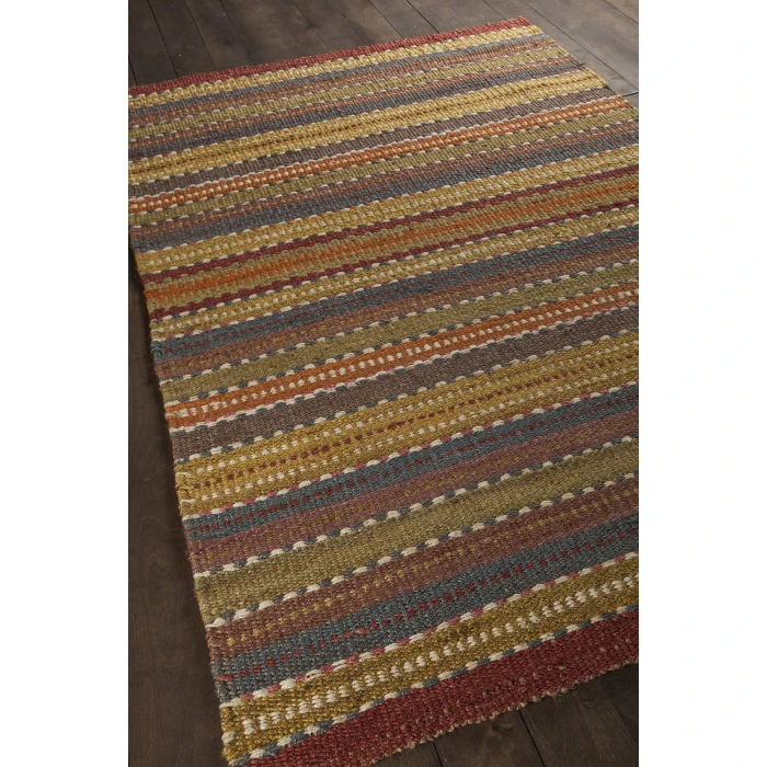 Chandra SAKET Brown,Red,Orange,Blue,Green SAK-3705 9ft. x 13ft. Rect. Rug