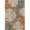 Chandra STELLA STE-52207 8 ft. X 10 ft. Rect. Rug - Tan, Cream, Brown, Orange, Blue