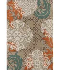 Chandra STELLA STE-52207 8 ft. X 10 ft. Rect. Rug - Tan, Cream, Brown, Orange, Blue