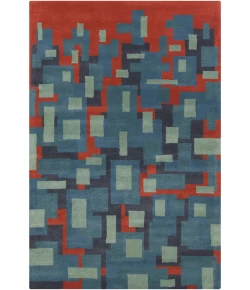 Chandra STELLA STE-52249 8 ft. X 10 ft. Rect. Rug - Blue, Red, Charcoal