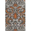 Chandra STELLA STE-52253 8 ft. X 10 ft. Rect. Rug - Grey, White, Orange