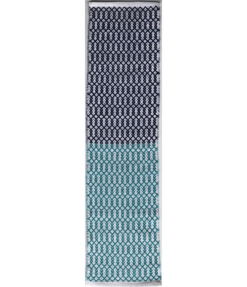 Chandra TANYA Teal,White TAN-45932 9ft. x 13ft. Rect. Rug