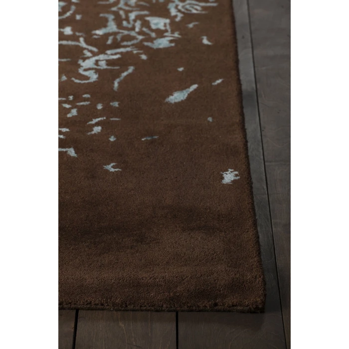 Chandra VELENO Brown,Teal VEL-29301 9ft. x 13ft. Rect. Rug