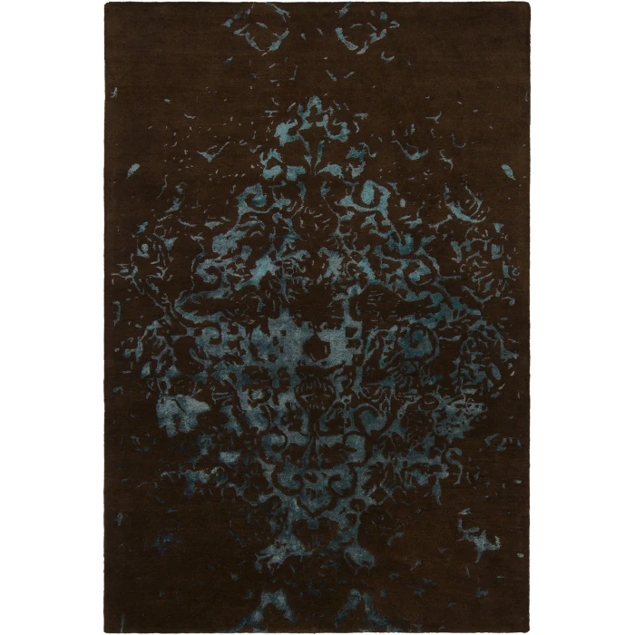 Chandra VELENO Brown,Teal VEL-29301 9ft. x 13ft. Rect. Rug