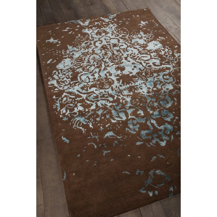 Chandra VELENO Brown,Teal VEL-29301 9ft. x 13ft. Rect. Rug