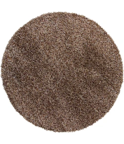 Chandra ZARA ZAR-14514 7 ft. 9 in. Round Rug - Brown, Plum, Ivory