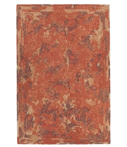 Chandra ZYANA ZYA-43901 9 ft. X 13 ft. Rect. Rug - Rust, Brown, Gold
