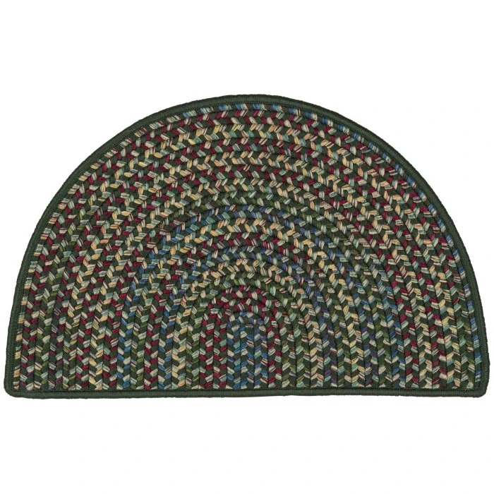 Colonial Mills Worley Slices Rug Dark Green WY26A0 18" X 30" Rug