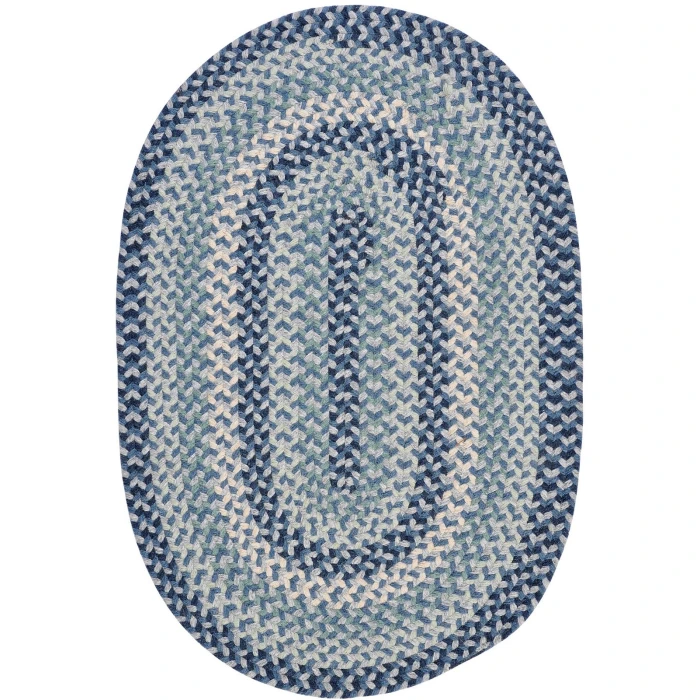 Colonial Mills Boston Common Oval Rug Cape side Blues BC53R0 2' X 4' Rug