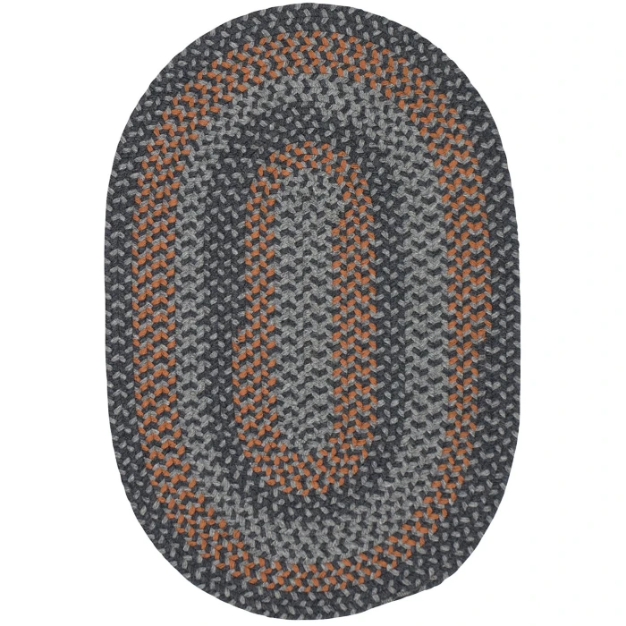 Colonial Mills Walden Rug Charcoal & Orange WN43R0 2' X 6' Rug