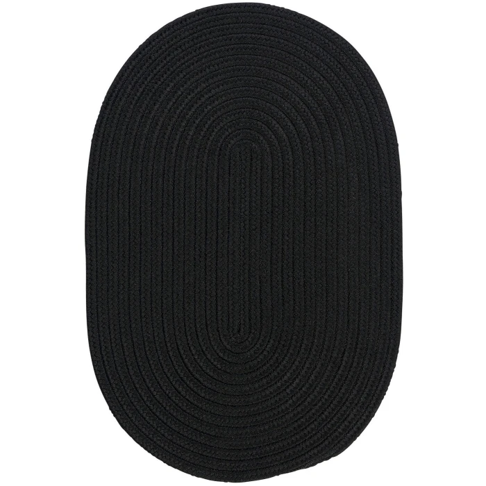 Colonial Mills Boca Raton Oval Rug Black BR42R0 6' X 9' Rug