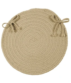 Colonial Mills Boca Raton Chair Pads Linen BR12A0 15" X 15" (Set of 4) Chair Pads Rug