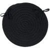 Colonial Mills Boca Raton Chair Pads Black BR42A0 15" X 15" (Set of 4) Chair Pads Rug