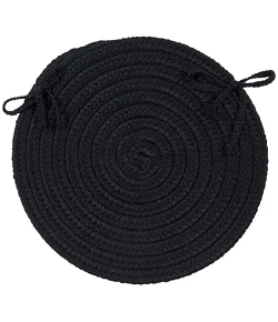 Colonial Mills Boca Raton Chair Pads Black BR42A01 15" X 15" (Single) Chair Pads Rug