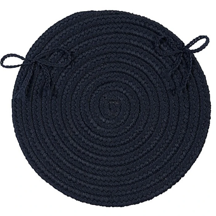 Colonial Mills Boca Raton Chair Pads Navy BR52A0 15" X 15" (Set of 4) Chair Pads Rug