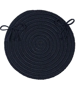 Colonial Mills Boca Raton Chair Pads Navy BR52A01 15" X 15" (Single) Chair Pads Rug