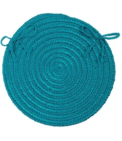 Colonial Mills Boca Raton Chair Pads Turquoise BR56A0 15" X 15" (Set of 4) Chair Pads Rug