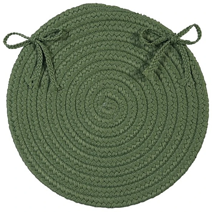 Colonial Mills Boca Raton Chair Pads Moss Green BR69A01 15" X 15" (Single) Chair Pads Rug