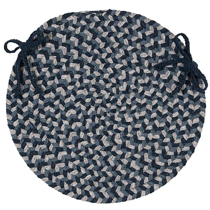 Colonial Mills Boston Common Chair Pads Winter Blues BC52A0 15" X 15" (Set of 4) Chair Pads Rug