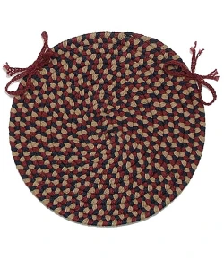 Colonial Mills Brook Farm Chair Pads Burgundy BF92A0 15" X 15" (Set of 4) Chair Pads Rug