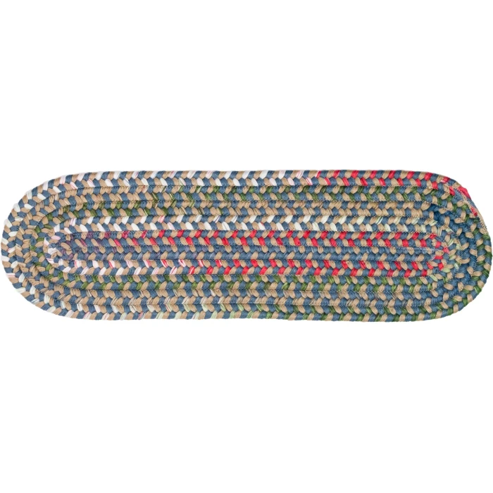 Colonial Mills Wayland Stair Treads Blue WA27A008 8" X 28" (Set of 4) Stair Treads Rug