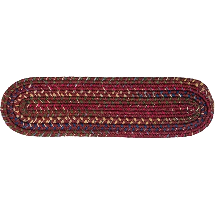 Colonial Mills Worley Stair Treads Burgundy WY71A0 8" X 28" (Set of 13) Stair Treads Rug