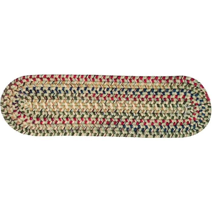 Colonial Mills Worley Stair Treads Moss Green WY52A008 8" X 28" (Set of 4) Stair Treads Rug