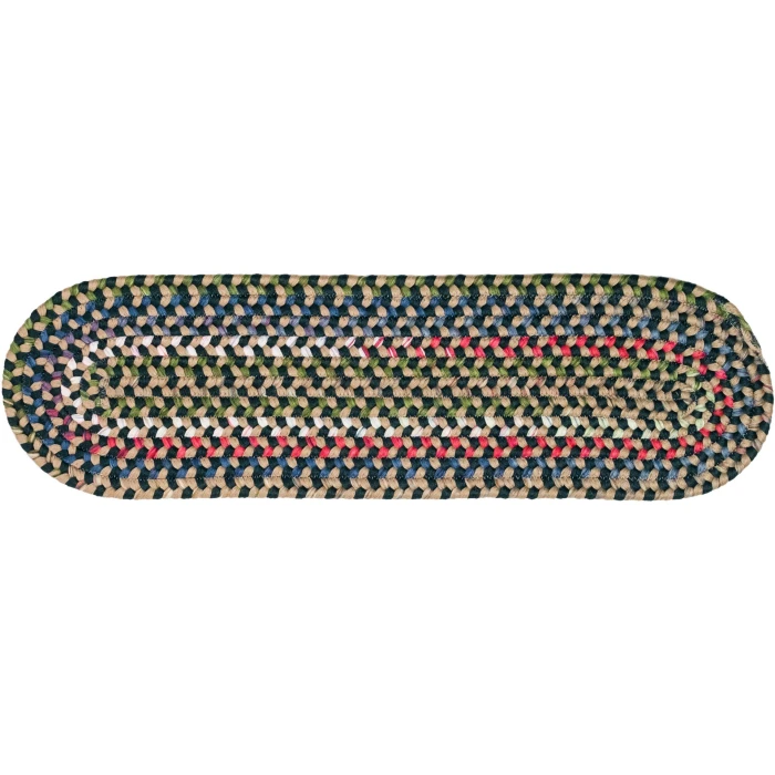 Colonial Mills Wayland Stair Treads Green WA67A0 8" X 28" (Set of 13) Stair Treads Rug