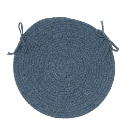 Colonial Mills Bristol Chair Pads Federal Blue WL01A0 15" X 15" (Set of 4) Chair Pads Rug