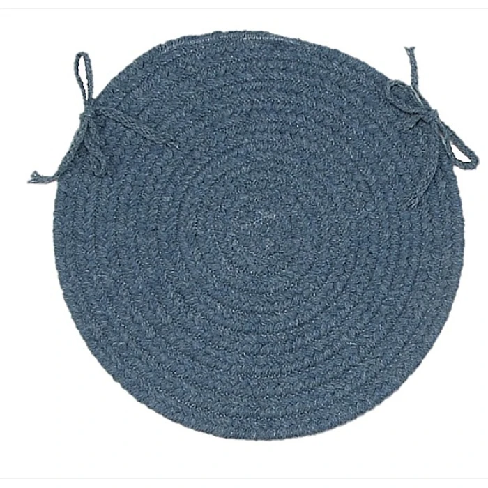 Colonial Mills Bristol Chair Pads Federal Blue WL01A01 15" X 15" (Single) Chair Pads Rug