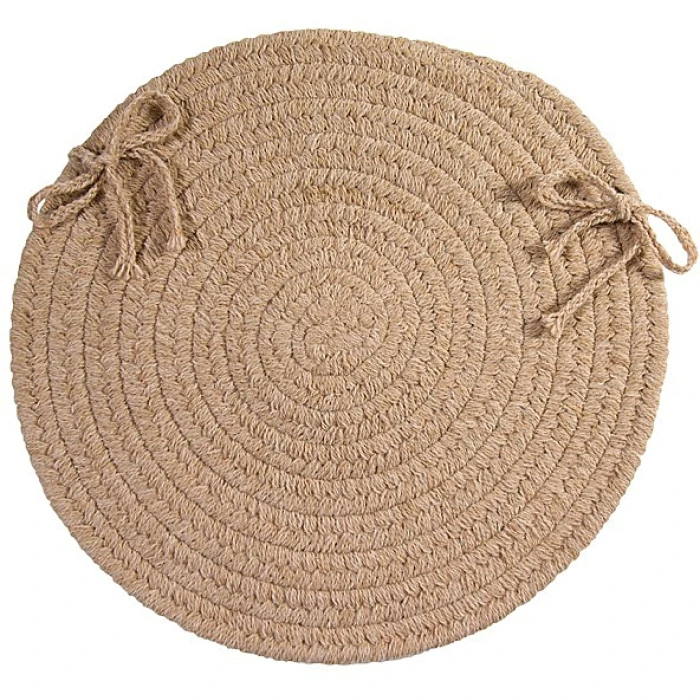 Colonial Mills Bristol Chair Pads Oatmeal WL13A01 15" X 15" (Single) Chair Pads Rug
