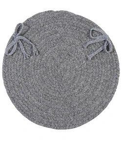 Colonial Mills Bristol Chair Pads Gray WL18A0 15" X 15" (Set of 4) Chair Pads Rug