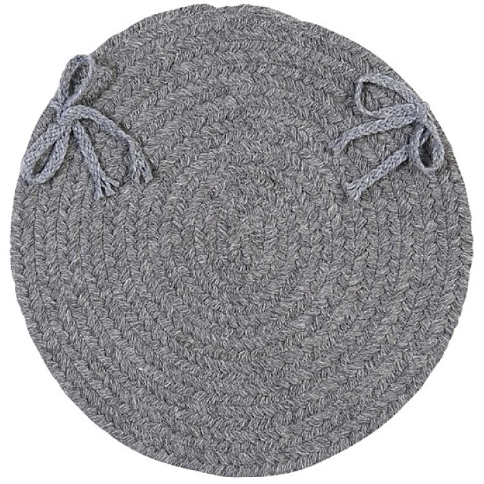 Colonial Mills Bristol Chair Pads Gray WL18A01 15" X 15" (Single) Chair Pads Rug