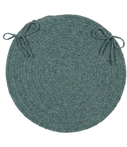 Colonial Mills Bristol Chair Pads Teal WL27A0 15" X 15" (Set of 4) Chair Pads Rug