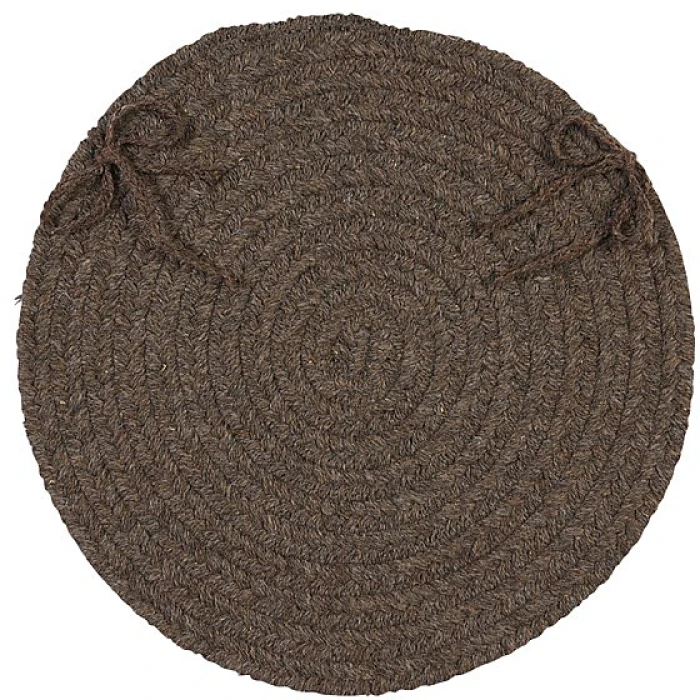 Colonial Mills Bristol Chair Pads Bark WL35A01 15" X 15" (Single) Chair Pads Rug