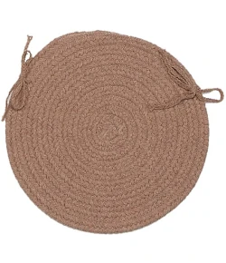 Colonial Mills Bristol Chair Pads Mocha WL45A01 15" X 15" (Single) Chair Pads Rug