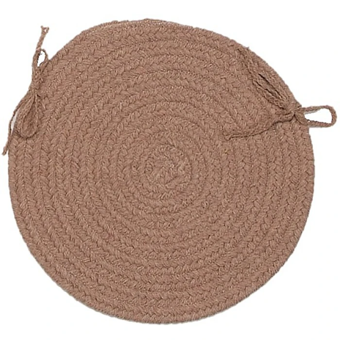 Colonial Mills Bristol Chair Pads Mocha WL45A01 15" X 15" (Single) Chair Pads Rug