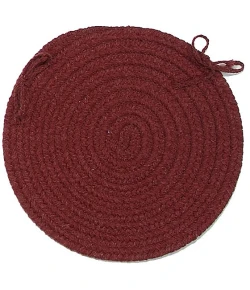 Colonial Mills Bristol Chair Pads Holly Berry WL52A0 15" X 15" (Set of 4) Chair Pads Rug
