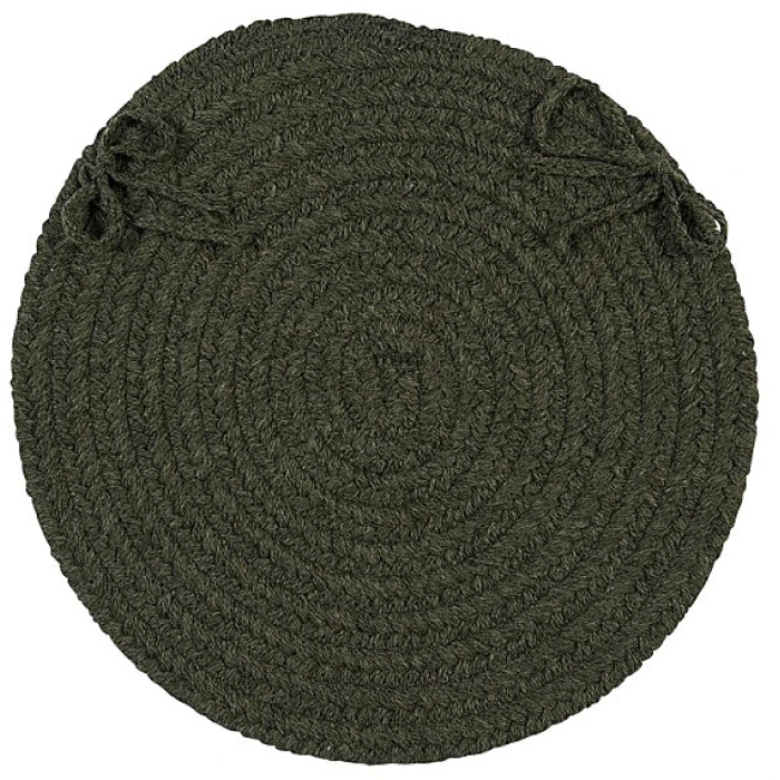 Colonial Mills Bristol Chair Pads Olive WL55A01 15" X 15" (Single) Chair Pads Rug