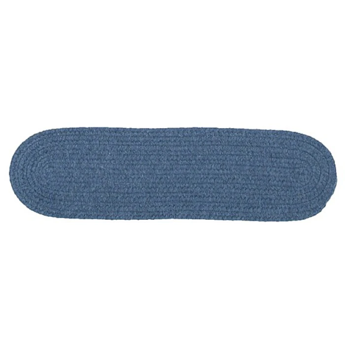Colonial Mills Bristol Stair Treads Federal Blue WL01A0 8" X 28" (Set of 13) Stair Treads Rug
