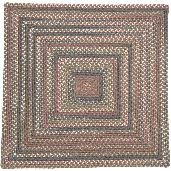 Colonial Mills Lucid Braided Multi Square Rug Ash Grey LU19R03 3' X 3' Rug