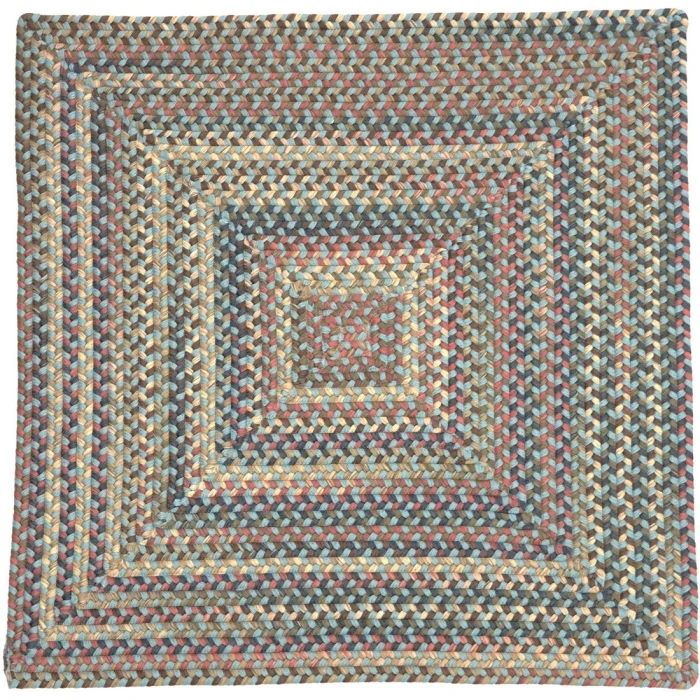 Colonial Mills Lucid Braided Multi Square Rug Federal Blue LU29R06 5' X 5' Rug