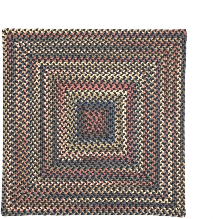 Colonial Mills Lucid Braided Multi Square Rug Navy Pier LU59R06 5' X 5' Rug