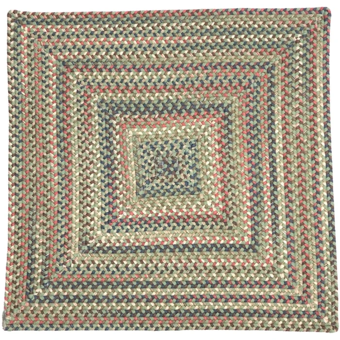 Colonial Mills Lucid Braided Multi Square Rug Dusted Moss LU69R08 7' X 7' Rug