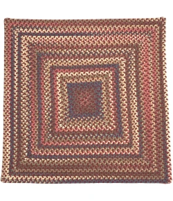 Colonial Mills Lucid Braided Multi Square Rusted Red LU79R07 6' X 6' Rug