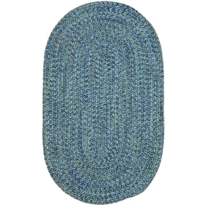 Colonial Mills Coastal Home Braid Oval Rug Seaside Blue A348R0 20" X 30" Rug