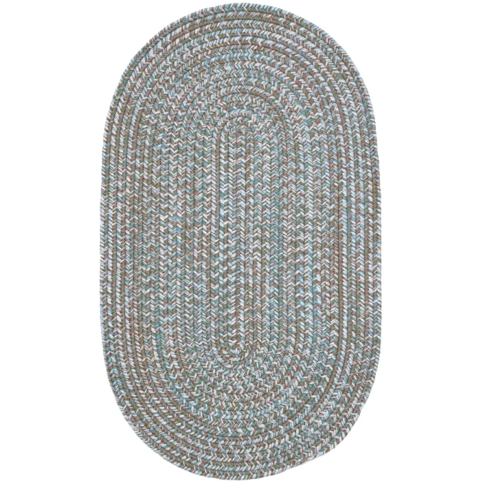 Colonial Mills Harbor Lite Braid Oval Rug Green Shore A351R0 8' X 10' Rug