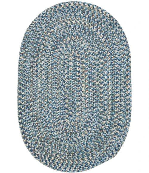 Colonial Mills Hazel Tweed Oval Rug Harbor Blue ZE52R0 6' X 9' Rug