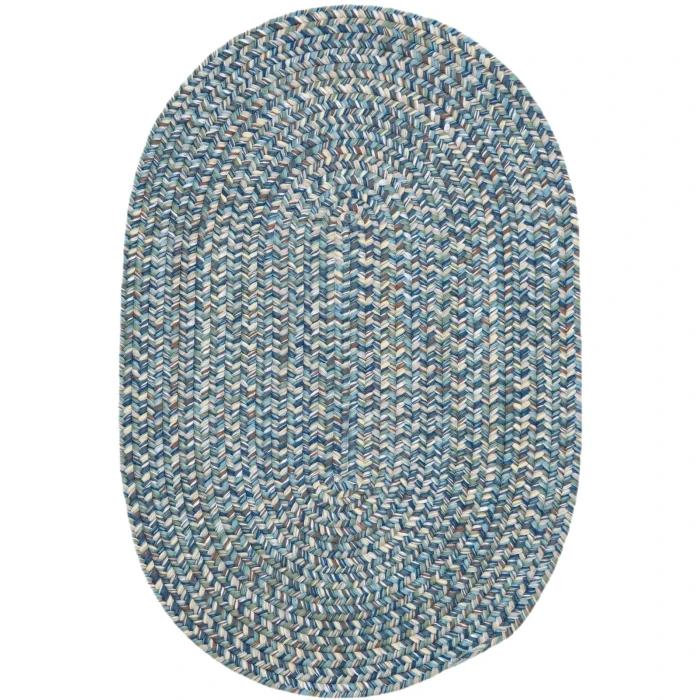 Colonial Mills Hazel Tweed Oval Rug Harbor Blue ZE52R0 6' X 9' Rug